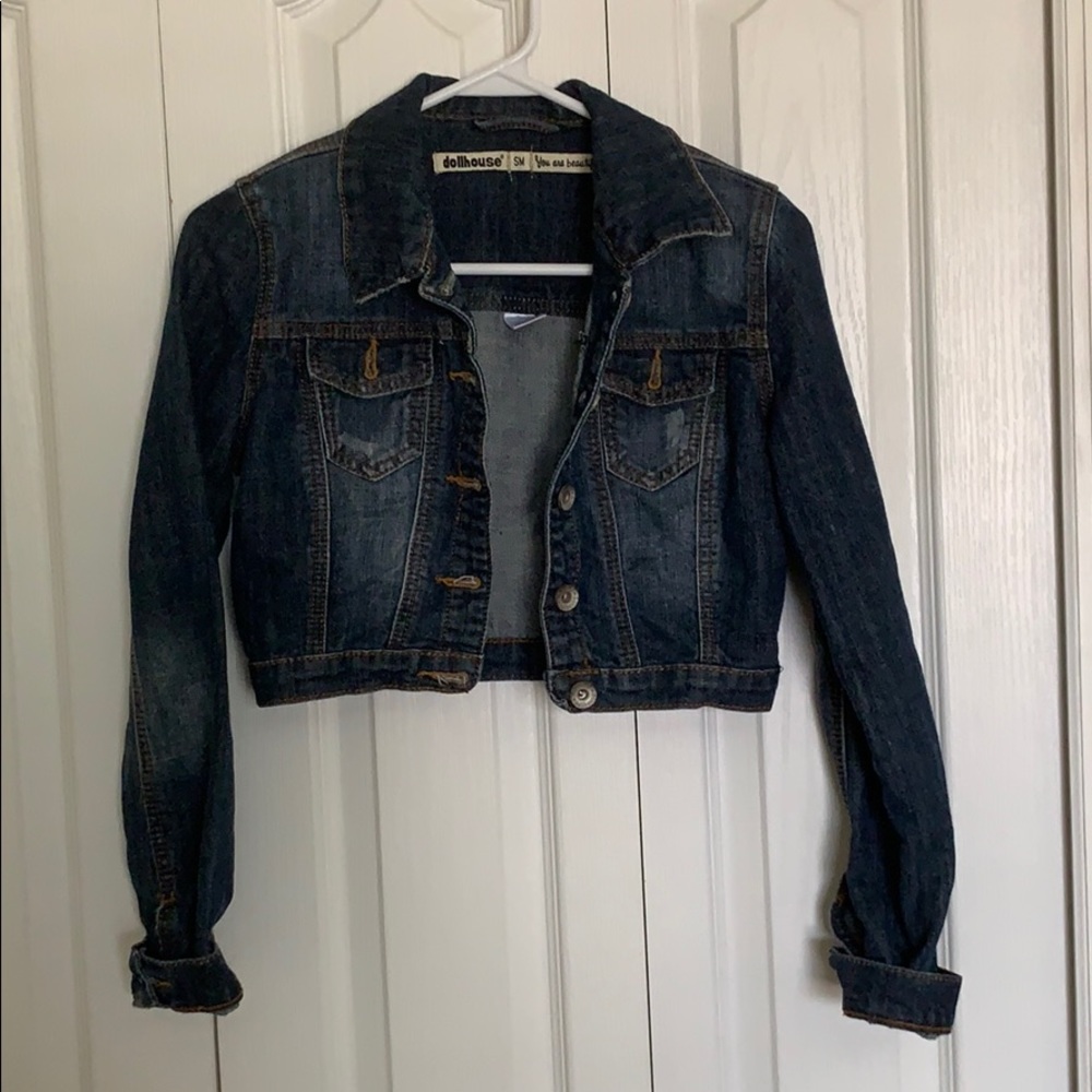 Dollhouse cropped jean jacket